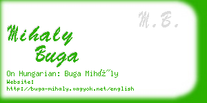 mihaly buga business card